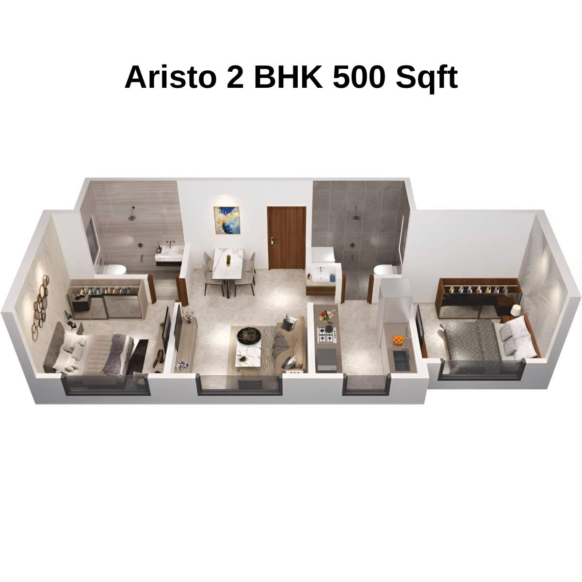 Venus-Skkycity-Floor-Plan-Aristo-2-BHK-500-Sqft